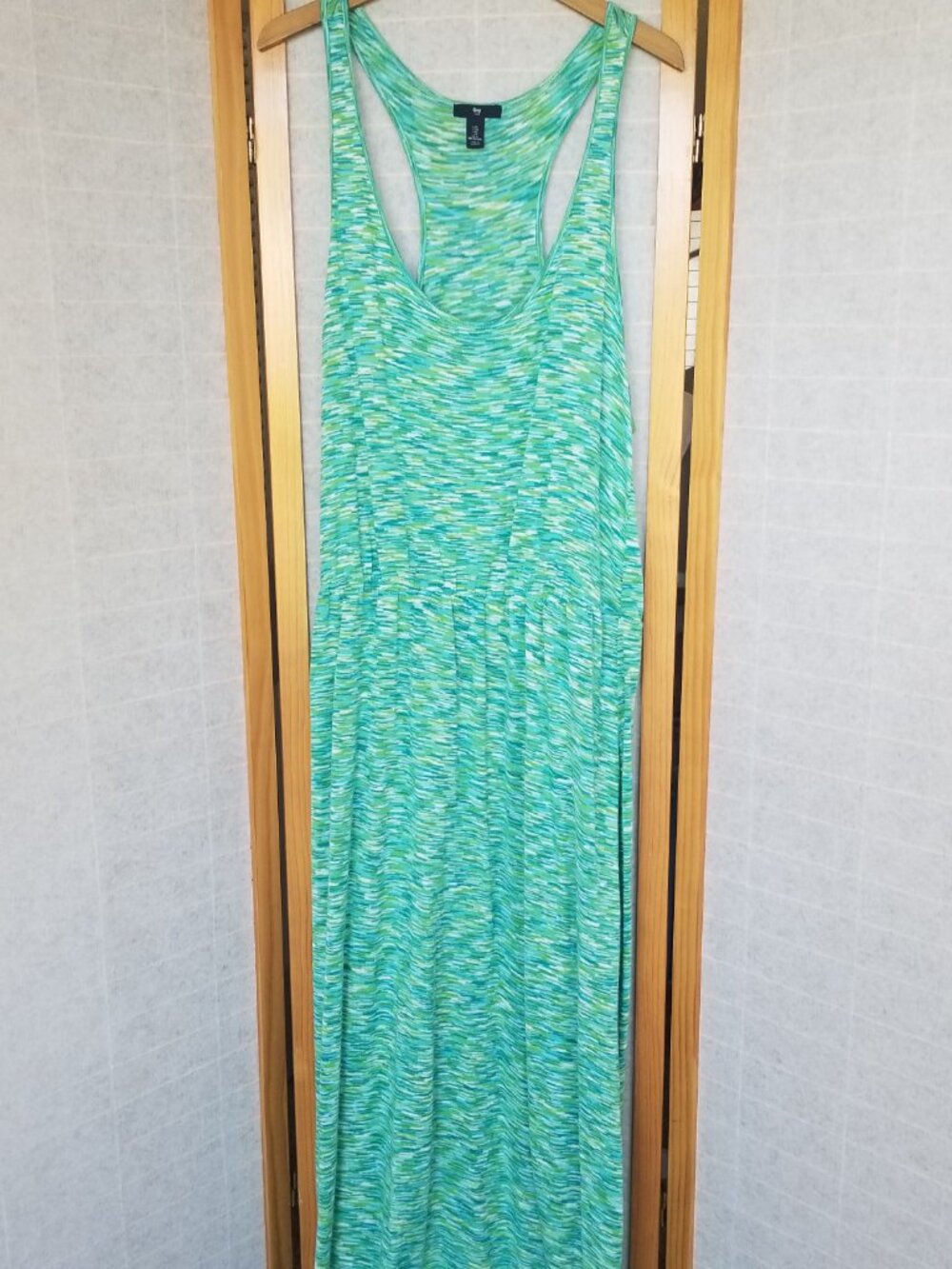 GAP Green Blue Space-Dye Maxi Dress